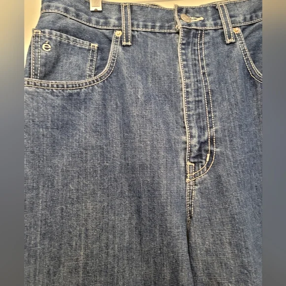 Etica Jeans Womens Sz 31 Blue Iris Relaxed Barrel High Waist Ethically Made NWT - Picture 7 of 15